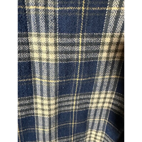 LL Bean Mens Shirt XL Tall Blue Plaid Button Down 100% Cotton - Picture 5 of 5